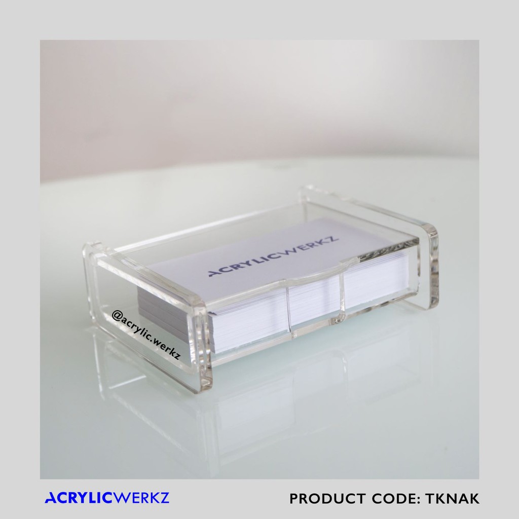 Jual Tempat Kartu Nama Acrylic Kotak/Box Name Card Holder Acrylic