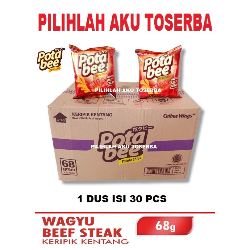 Jual Potabee Keripik Kentang WAGYU BEEF STEAK 68 Gr - ( HARGA 1 DUS ISI ...