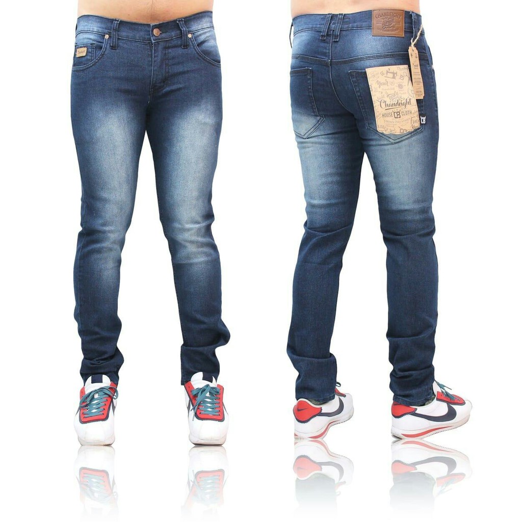 Jual Celana jeans panjang slimfit garmentwosh scrub-celana jeans