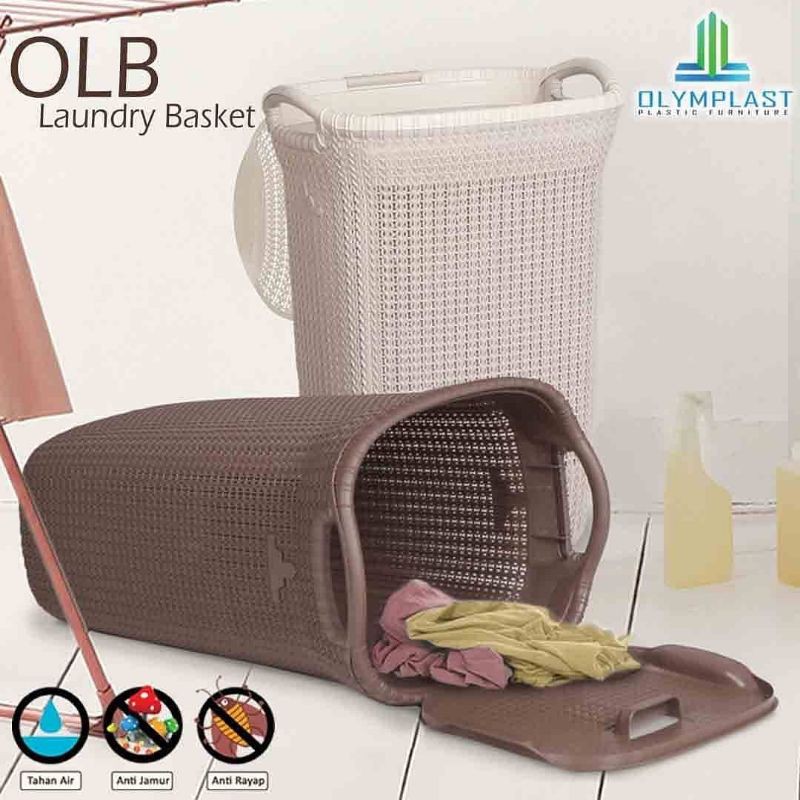 Jual KERANJANG BAJU PAKAIAN KOTOR BERSIH LAUNDRY BASKET OLYMPLAST OLB ...