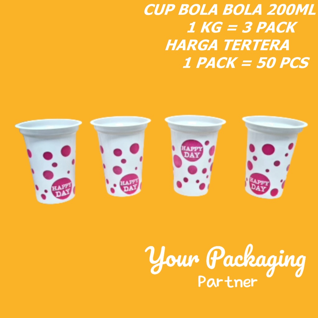 Jual Gelas Plastik Cup Motif Bola Bola Polkadot Merah 200ml Gelas Kopi Shopee Indonesia 5898