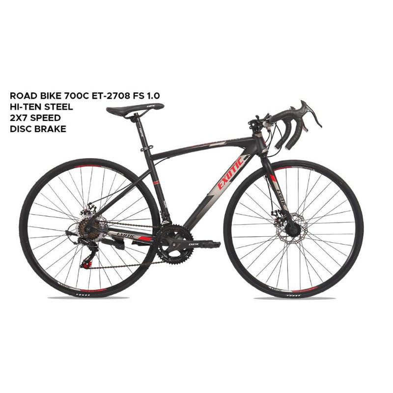 Jual Sepeda Balap Exotic Road Bike 700C ET-2708 FS 1.0 Hi-Ten Steel 2x7 ...