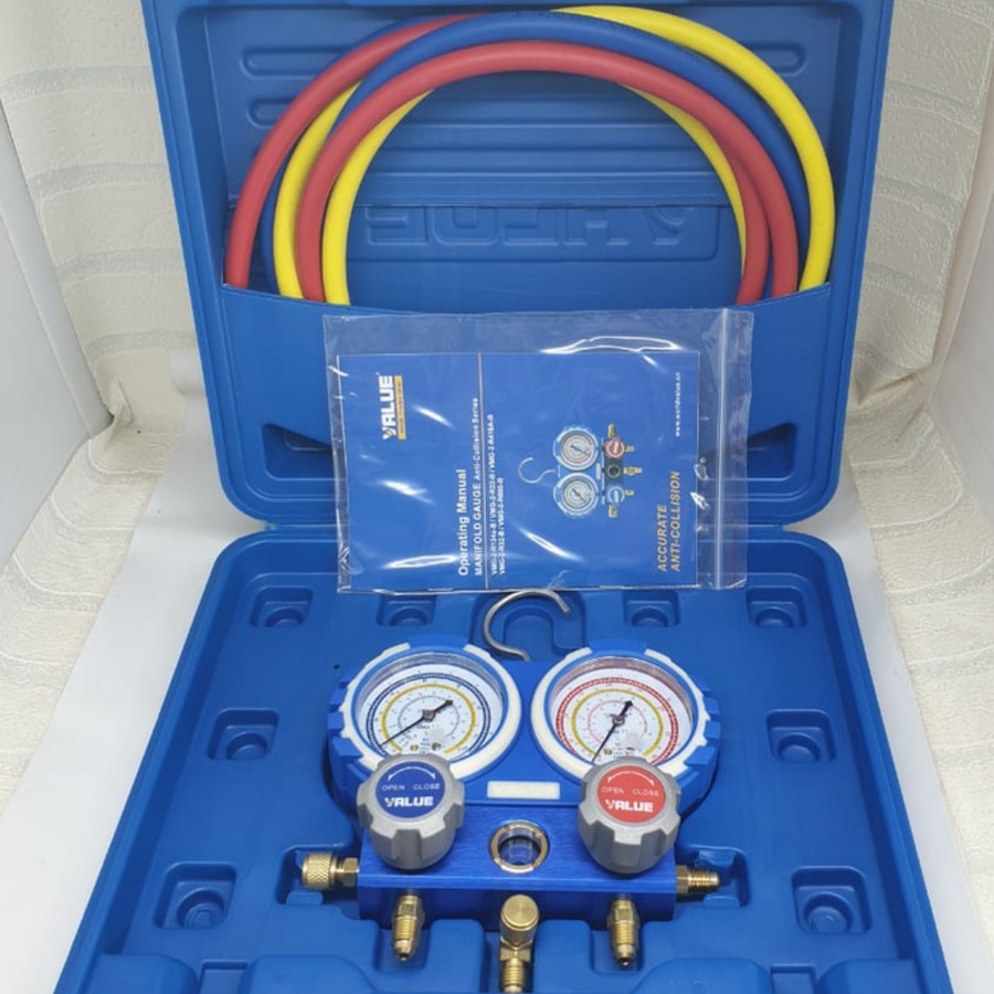 Jual Testing Manifold Set + Box R22 Value VMG-2-R22-B Manifold Analyzer ...