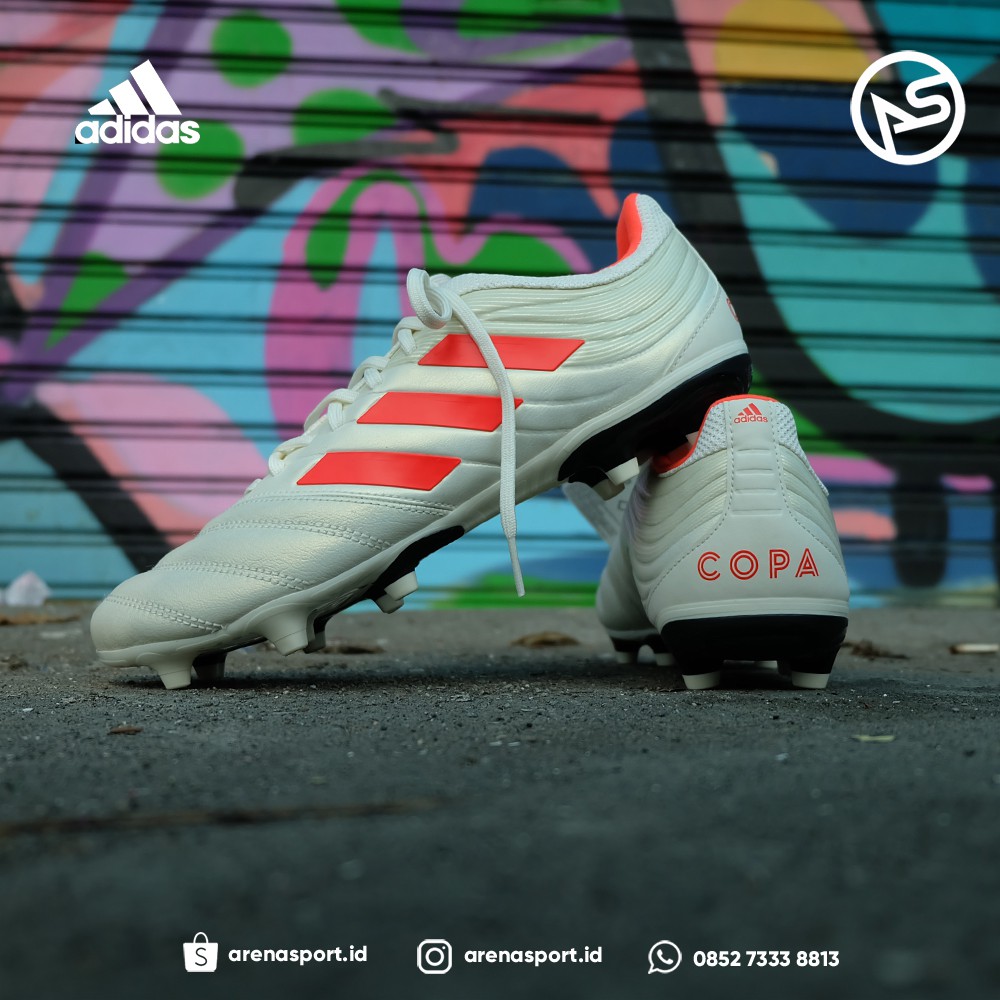 Jual Sepatu Bola Adidas Copa 19.3 FG White Solred BB9187