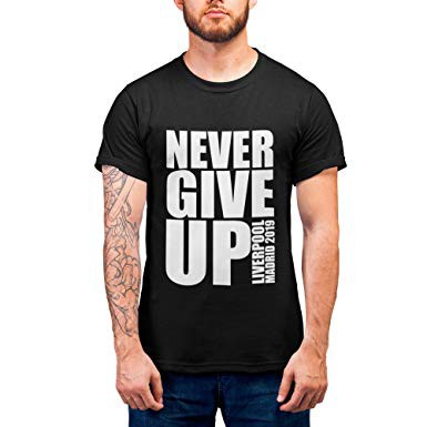 Jual Tshirt Mohammed Salah Never Give up Liverpool Madrid 2019 - Kaos ...
