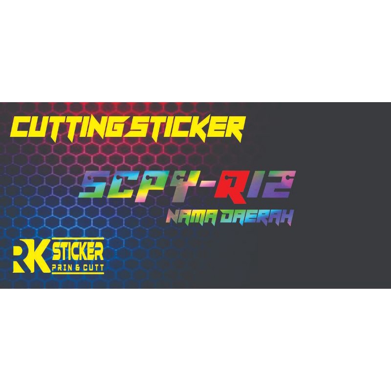 Jual CUTTING STICKER SCPY-R12 indonesia Stiker scoopy viral | Shopee ...