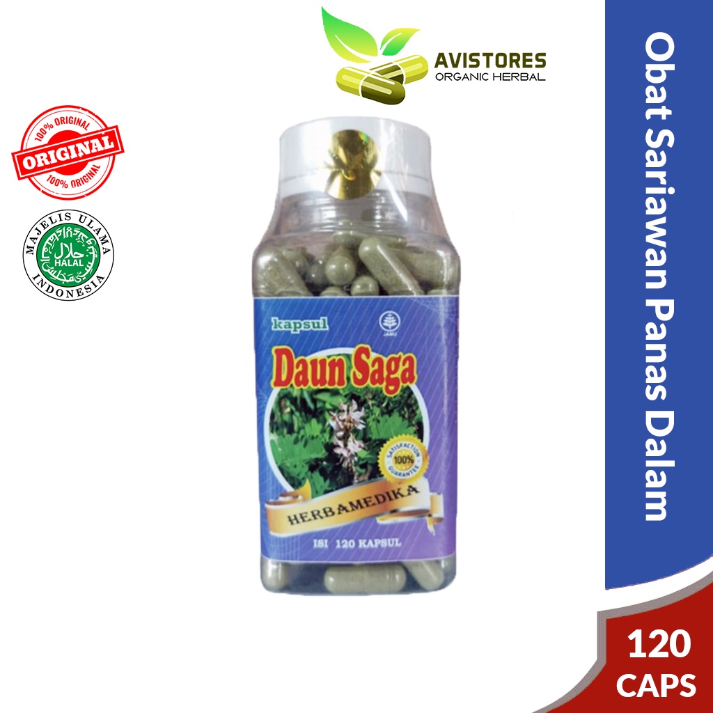 Jual Kapsul Daun Saga Herbamedika Obat Sariawan Panas Dalam Original