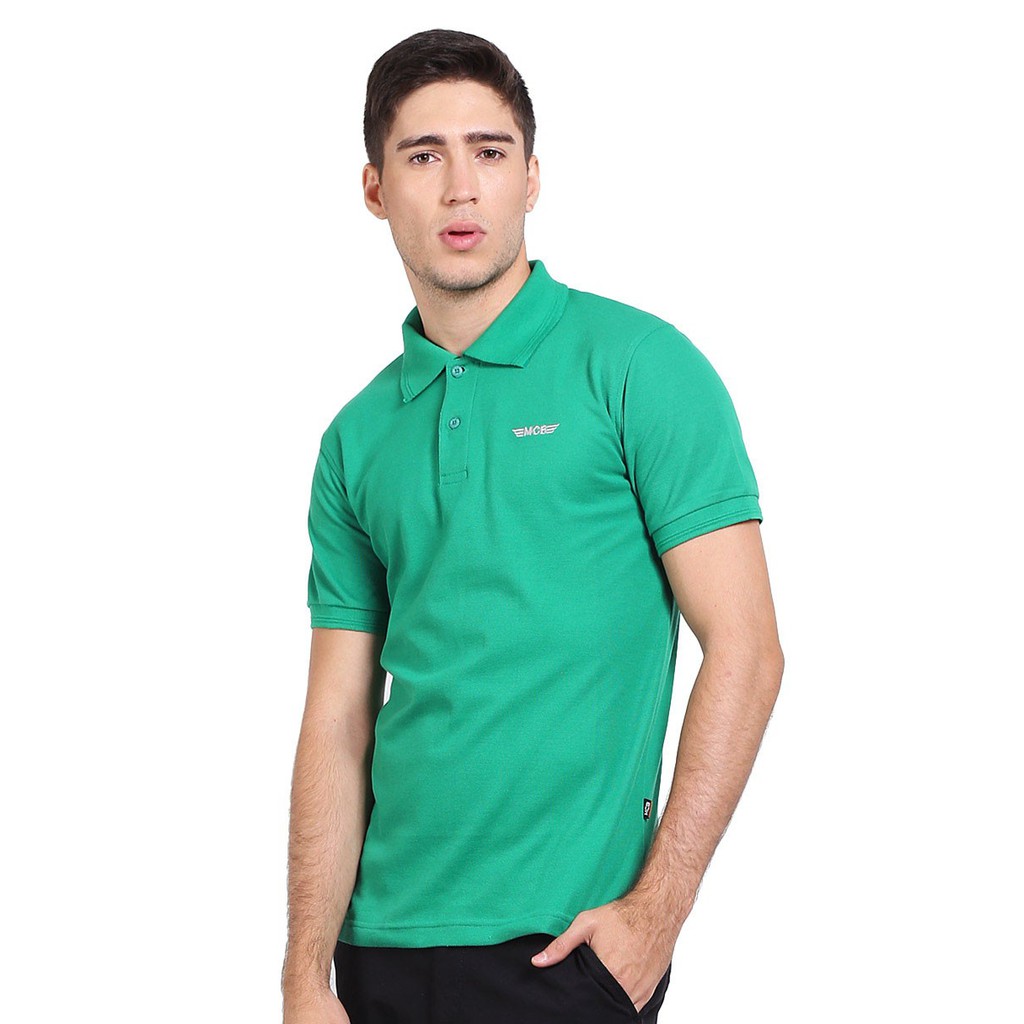 Jual Mcb Kaos Polo Shirt Pria Basic Polos Hijau Fuji 331700 Shopee Indonesia