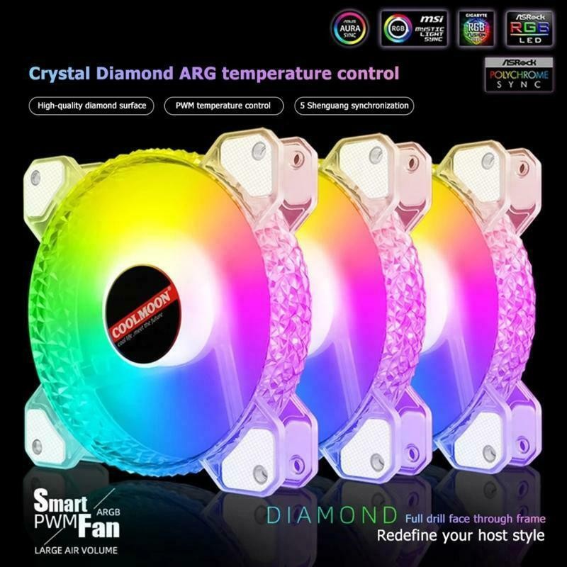 Jual COOLER FAN CASE DIAMOND ARGB - FAN CASING 12CM 3PCS | Shopee Indonesia