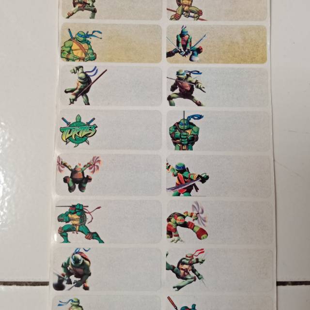 Jual Stiker Label Nama Waterproof Ninja Turtles | Shopee Indonesia