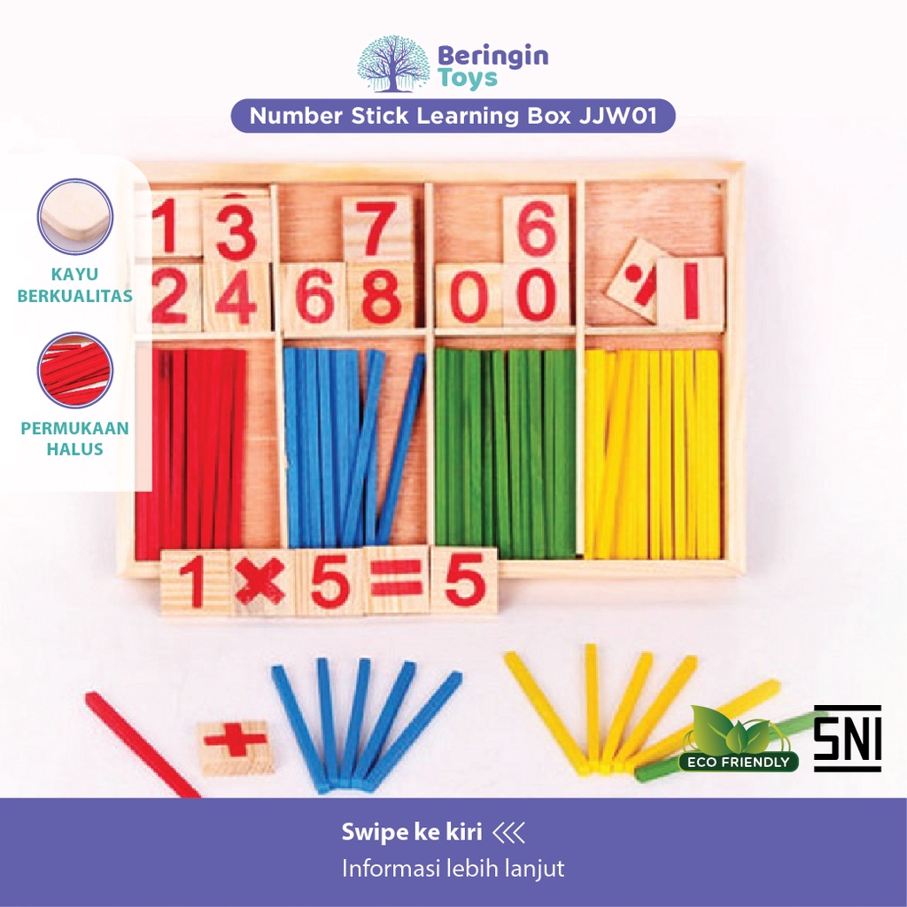 Jual Beringin Toys Mainan Edukasi - Number Stick Learning Box ...