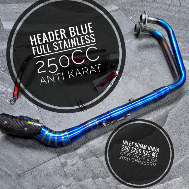 Jual LEHERAN KNALPOT BIRU HEADER BLUE R25 OLD MT25 R25 NEW M | Shopee ...