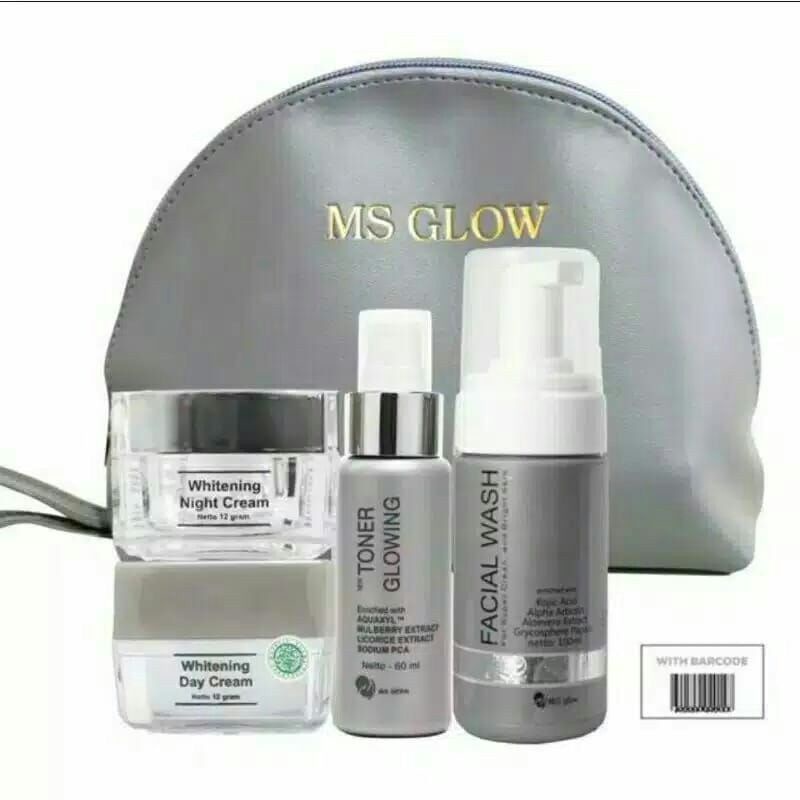 Jual MS GLOW PAKET WAJAH WHITENING UNTUK KULIT NORMAL DAN KUSAM