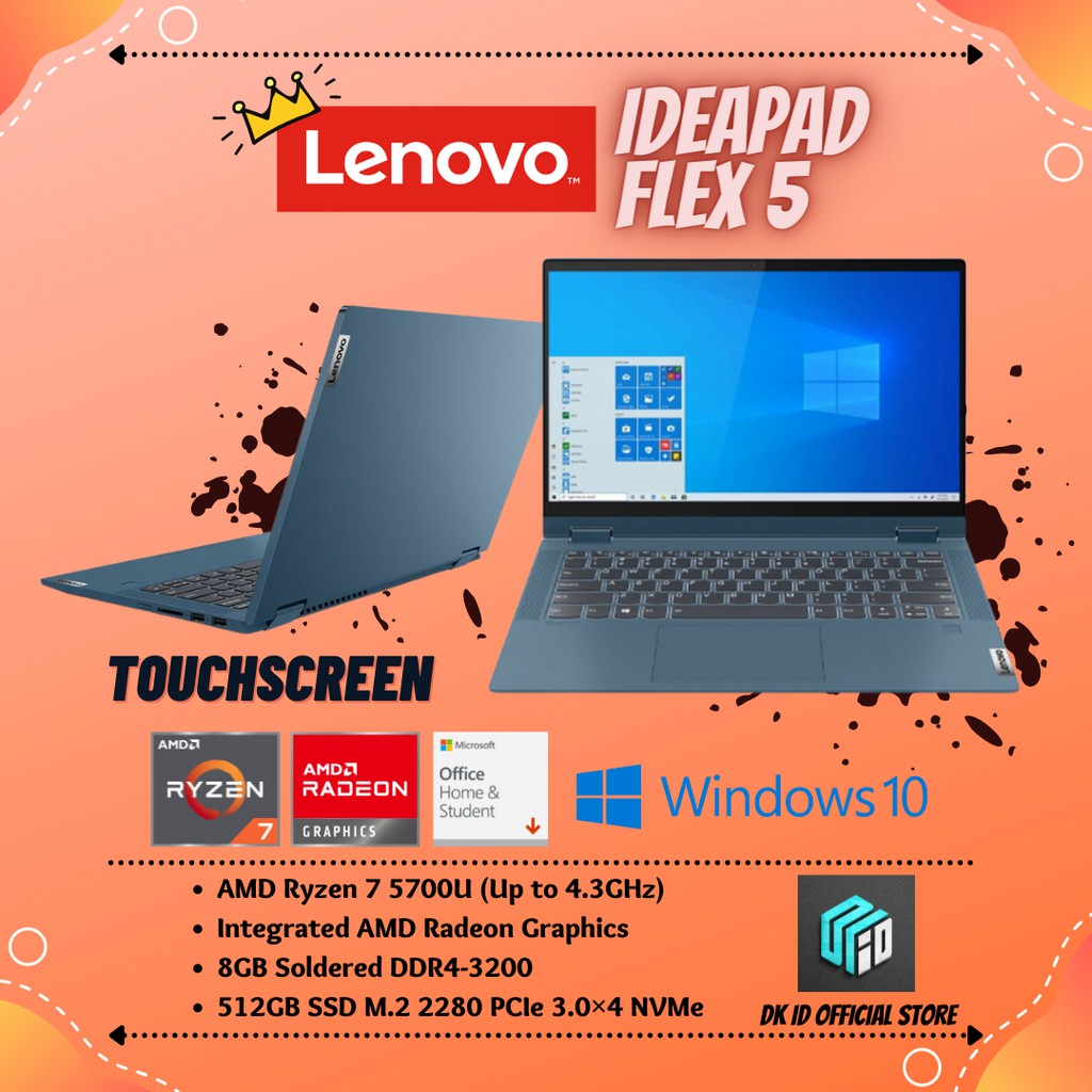 Jual Lenovo Ideapad Flex 5 Amd Ryzen 7 5700u 8gb512gb Ssdtouchwinohs Shopee Indonesia 2657