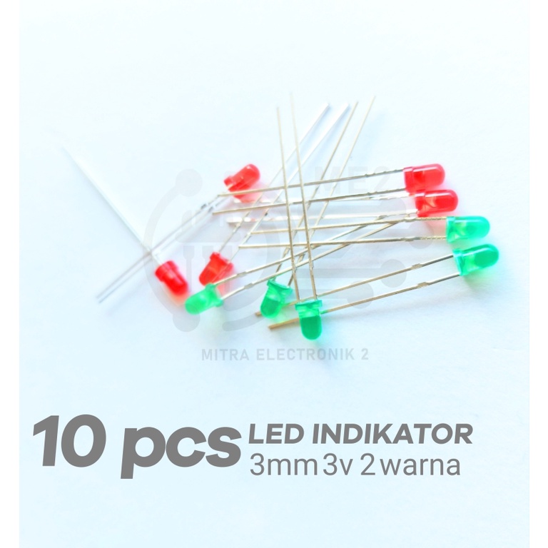 Jual 10pcs LED INDIKATOR 3mm 3v WARNA DASAR | Shopee Indonesia