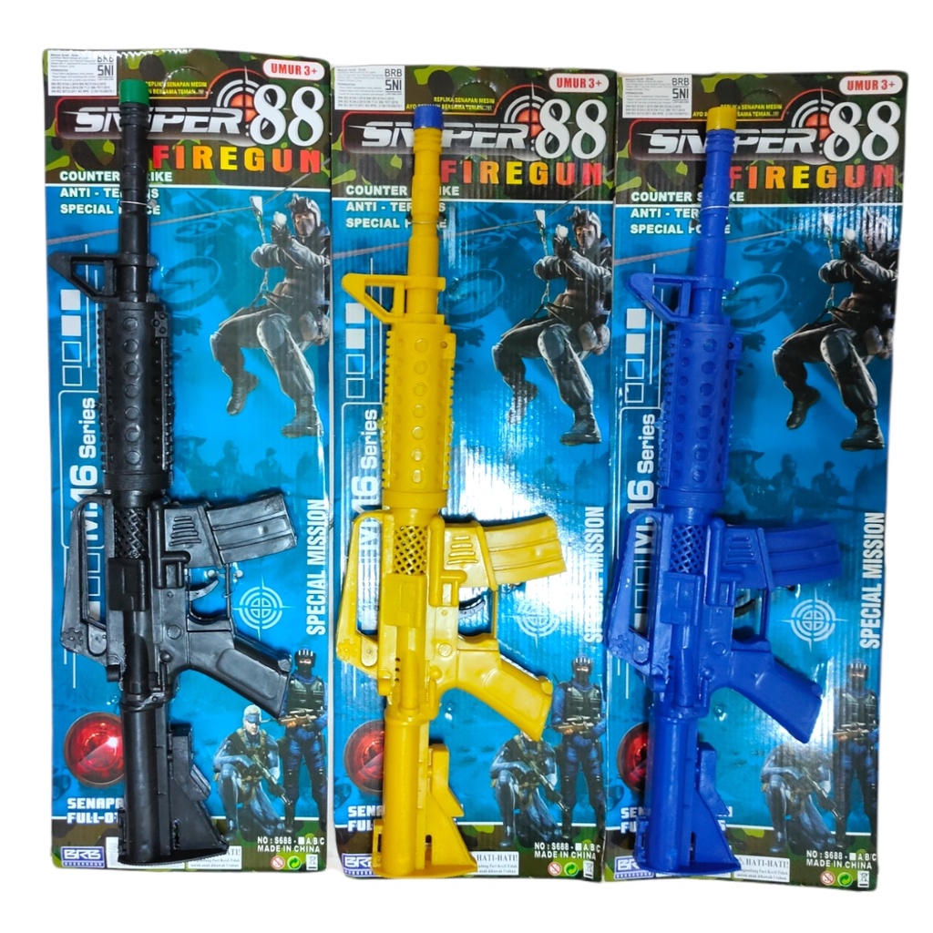 Jual Mainan Senjata Model M16 Manual non baterai 45cm | Shopee Indonesia