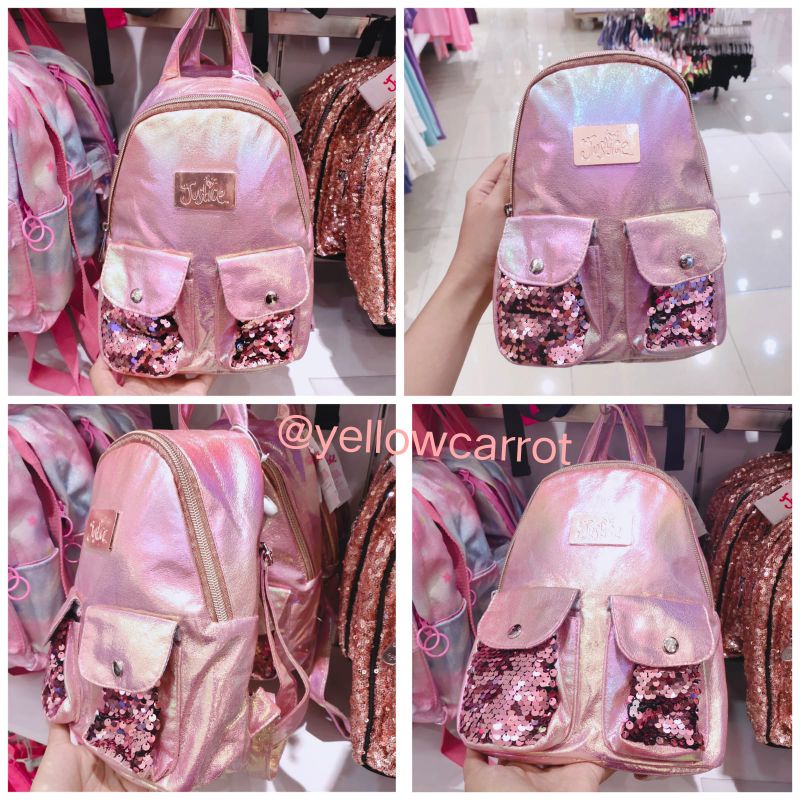 Jual JUSTICE MINI BACKPACK ROSE GOLD TAS RANSEL JUSTICE ORIGINAL ...