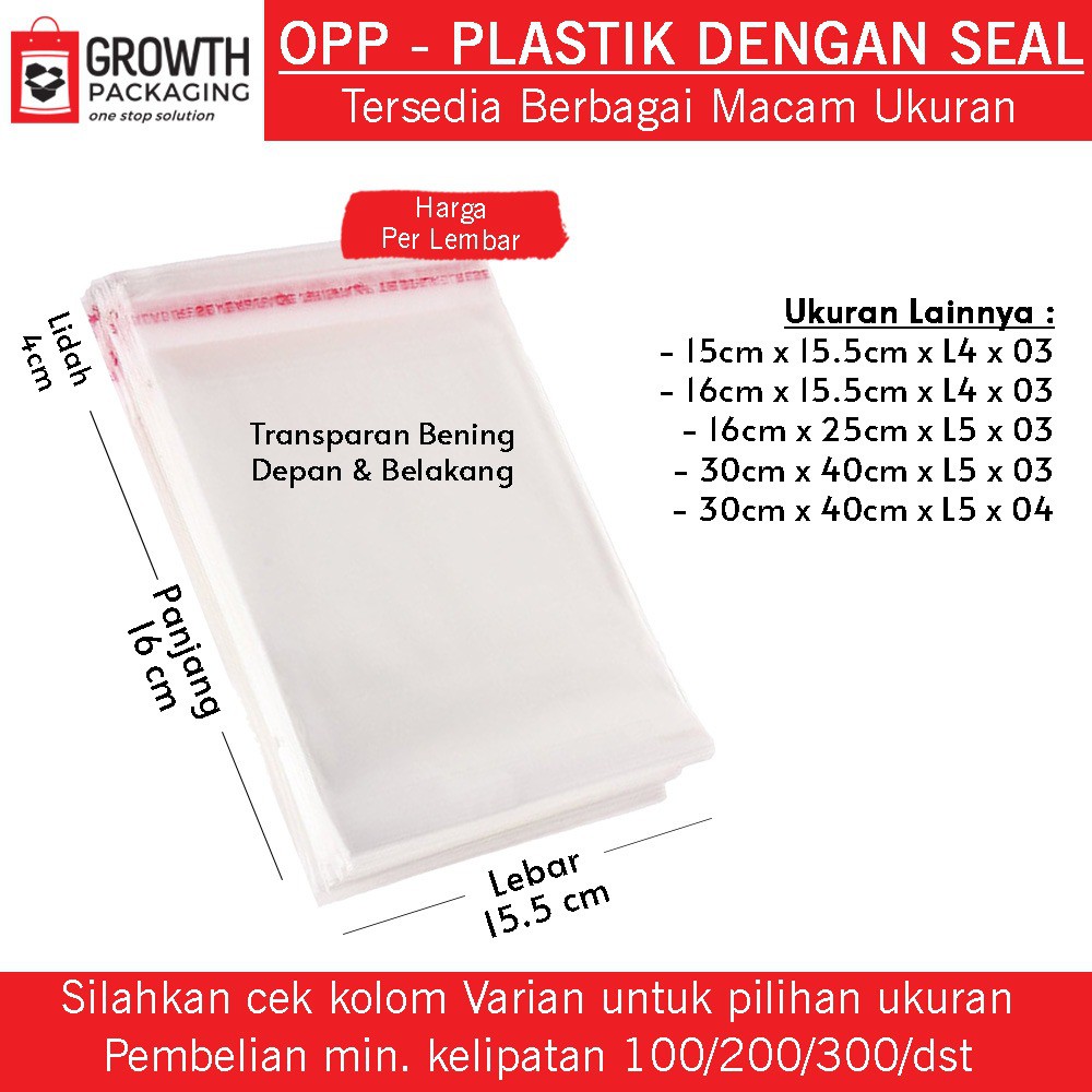 Jual Plastik Opp Seal 30x40 Plastik Bungkus Baju Tebal 06 Micron Shopee Indonesia 8953