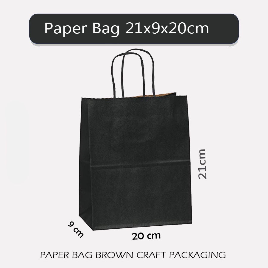 Jual Paper Bag Polos Warna Hitam X X Cm Papper Bag Kertas Kado