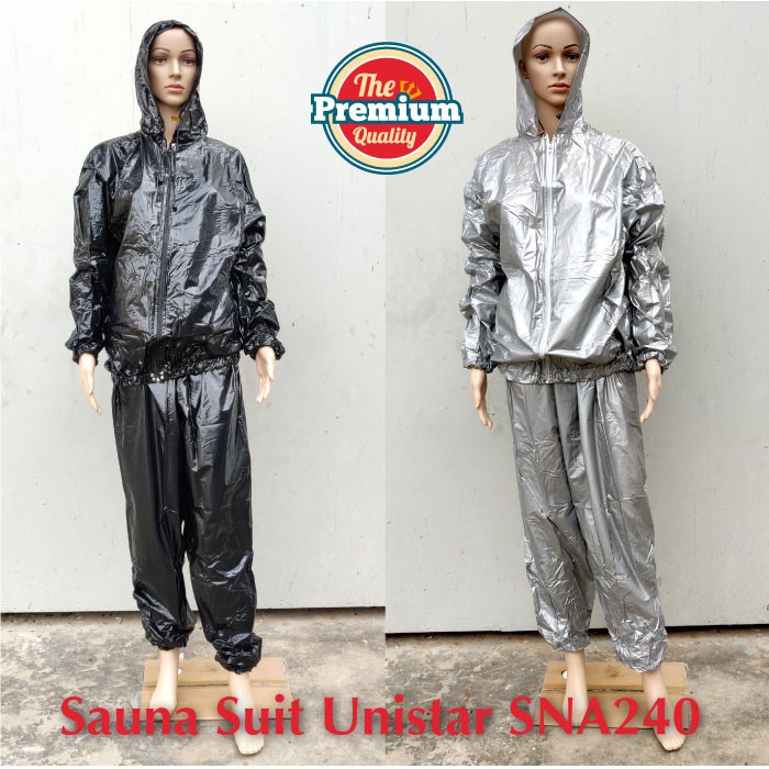 Jual New Sauna Suit / Baju Sauna Unistar Hoodie Dengan Resleting Full