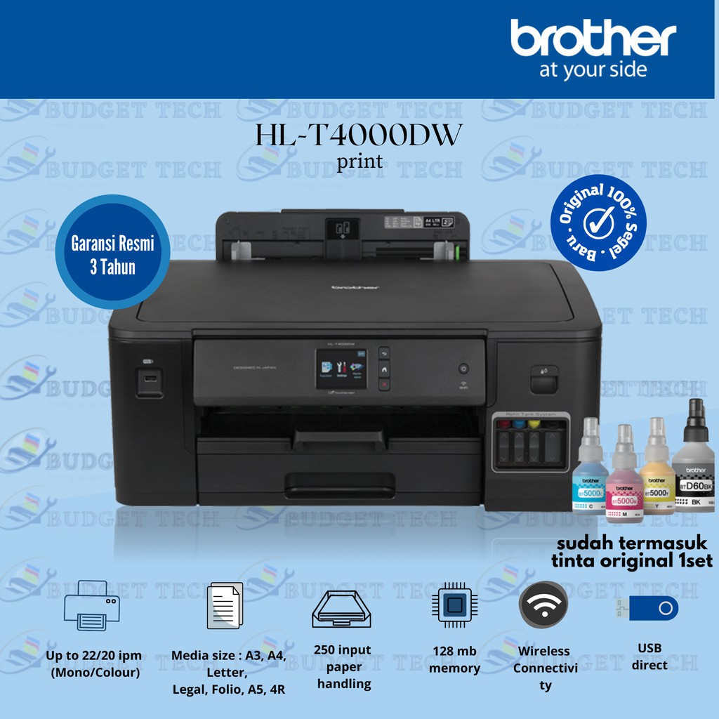 Jual Printer BROTHER HLT4000DW A3 Wireless AND Auto Duplex ONLY PRINT