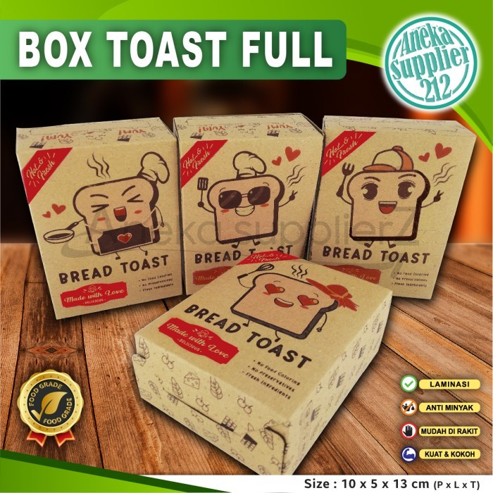 Jual Box Toast - Dus Roti Bakar -FULL - Mr-Mrs TOAST ed - KRAFT COKLAT ...