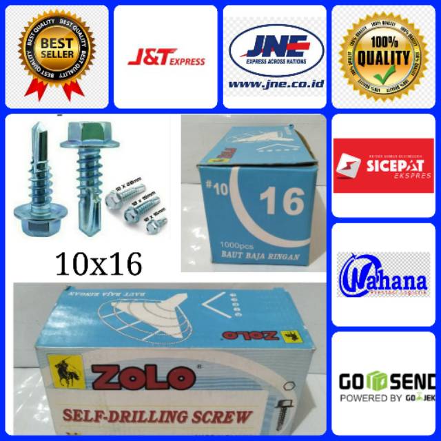 Jual Baut Baja Ringan X Isi Pcs Baut Kanal Baut Roofing