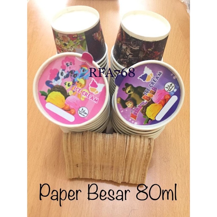Jual v1fe0bc Paper Cup Es Krim 80 Ml Tr3Fr02Fr2 | Shopee Indonesia