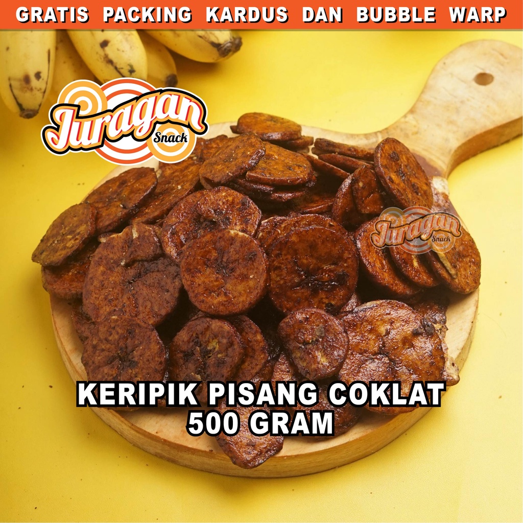 Jual Keripik Pisang Coklat Cokelat 500 Gram Snack Kiloan Makanan Ringan