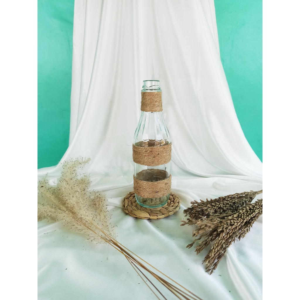 Jual vas scandinavian / pot bunga botol dekorasi / vas kaca rustic ...