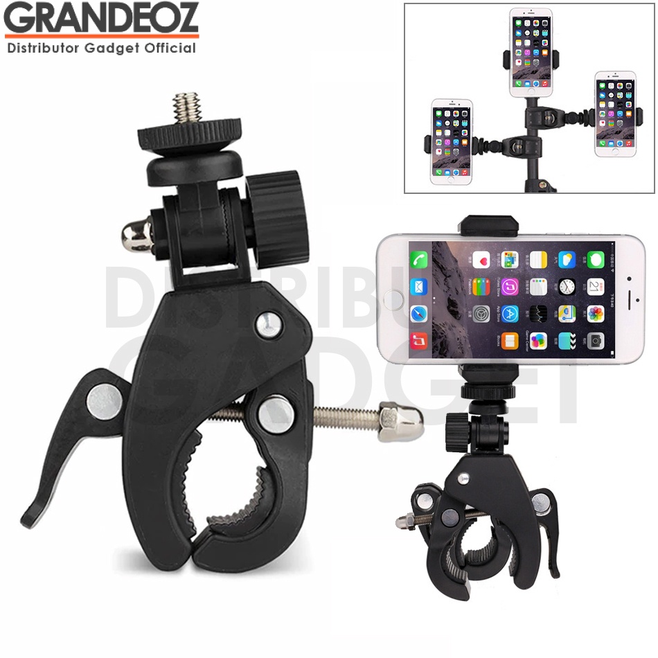 Jual Universal Clamp Jepit Bar Holder HP Klip Stand Bracket Penjepit ...