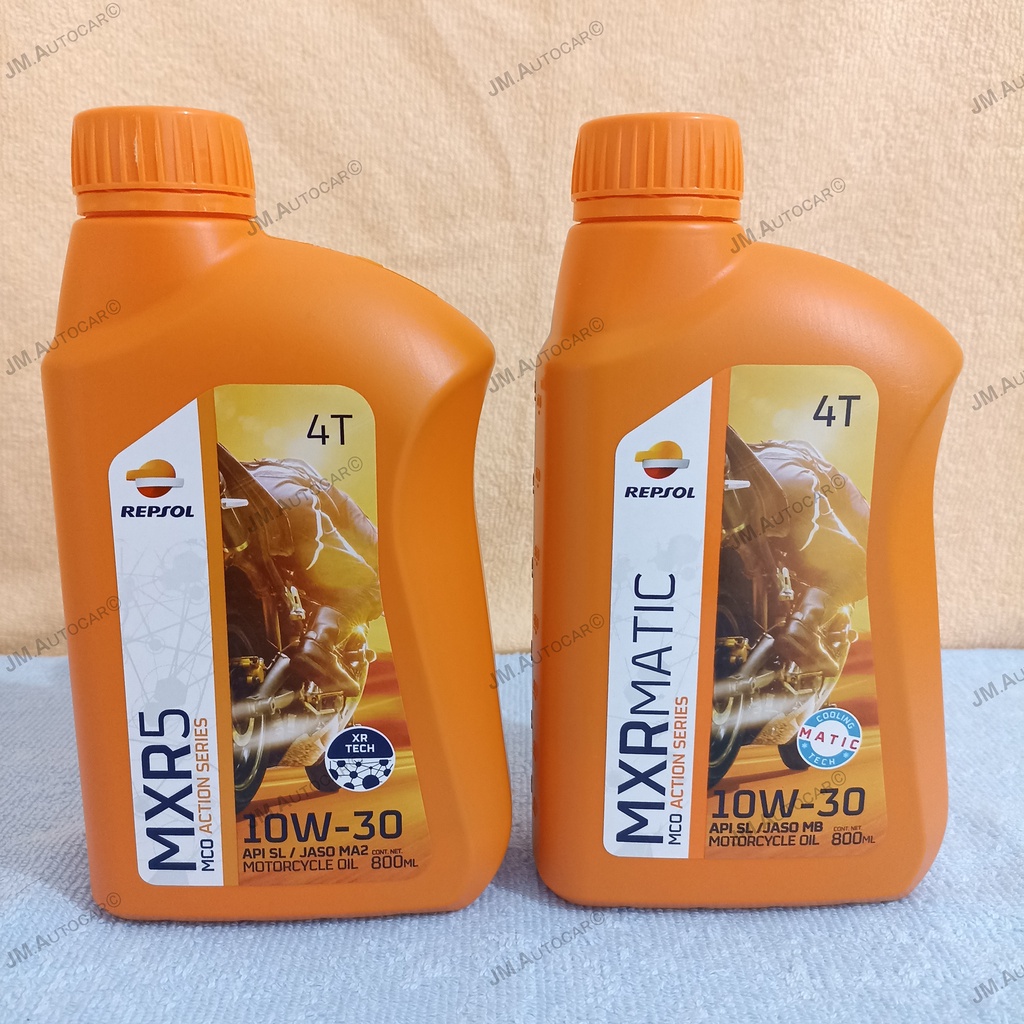 Jual Oli Motor Repsol 4T SAE 10W-30 MXR5 Manual MXR3 Matic 800cc 800ml ...