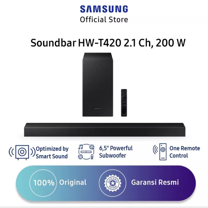 Jual SAMSUNG Soundbar HWT420 2.1 Ch, 150 W Shopee Indonesia