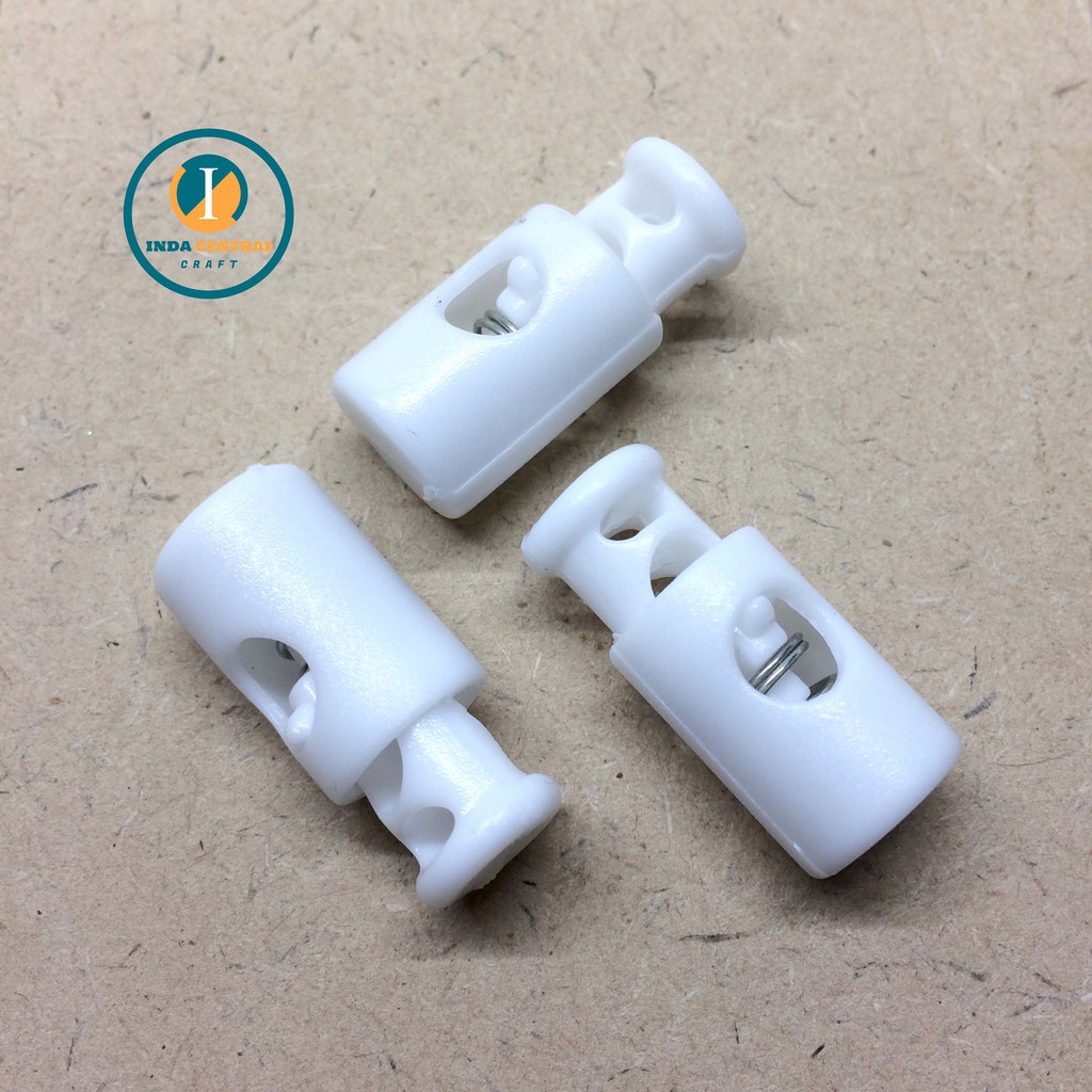 Jual STOPPER BOTOL TABUNG PLASTIK BUCKLE 12 MM PUTIH ISI 100 PCS ...