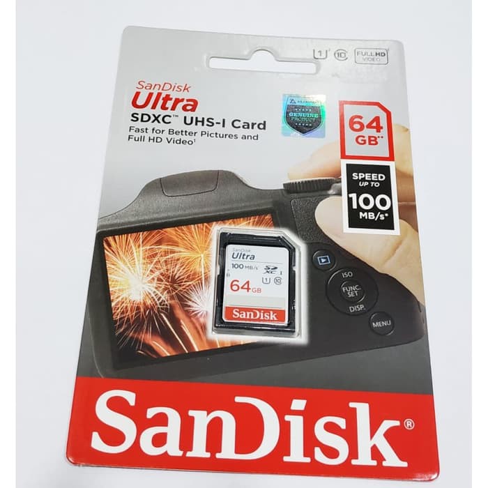 Jual SanDisk Memori Kamera SDHC UHS-1 Class 10 64GB 100Mb/s – Memory ...
