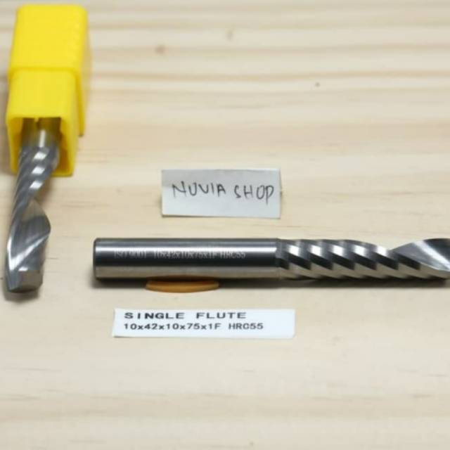 Jual Carbide Endmill 1F 10 mm u/ kayu MDF akrilik acrylic ACP plastik