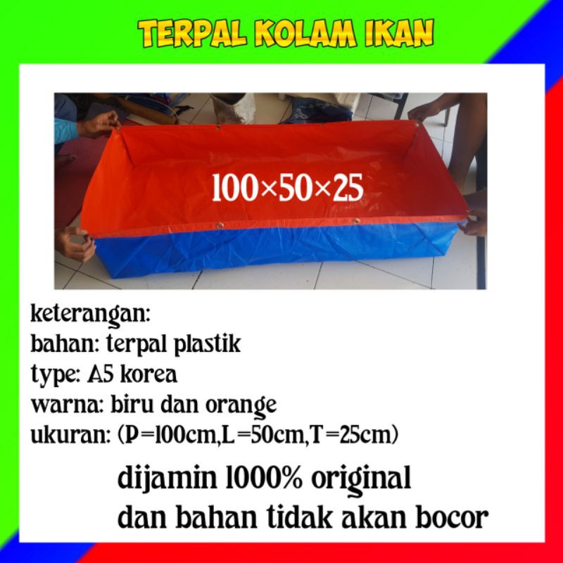 Jual Terpal Kolam Ikan Mini Type A Korea Ukuran Cocok Buat Ternak Ikan Cupang Dan