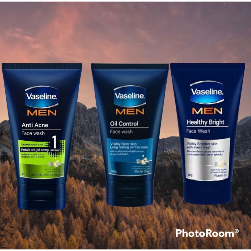 Jual Vaseline Men Healty white/oil control/AntiAcne Face Wash 100g