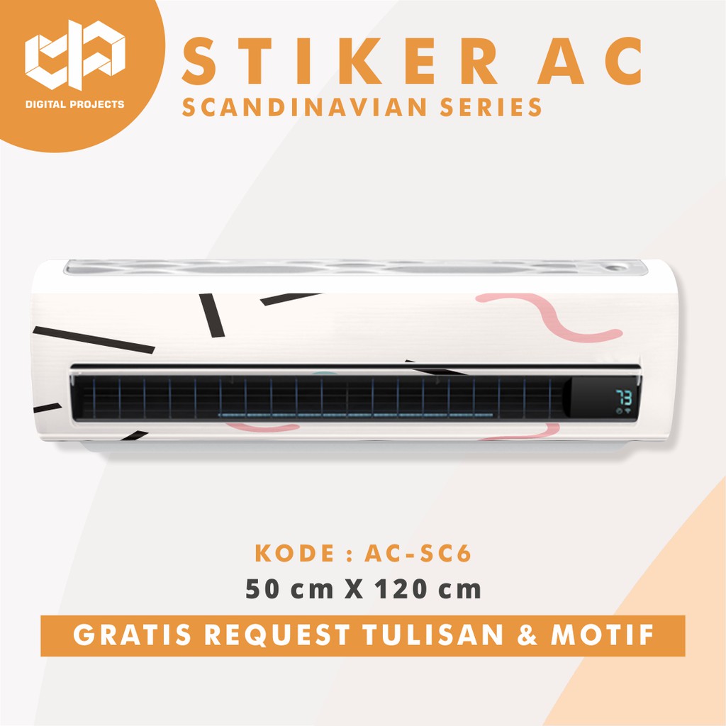 Jual Stiker Premium Sticker AC Air Conditioner pendingin ruangan motif ...