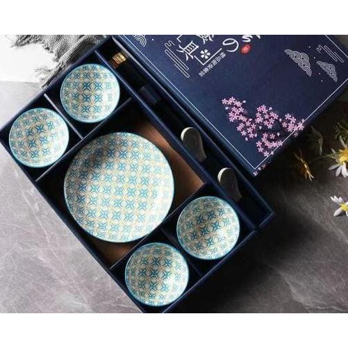 Jual Piring Mangkok Set Abstract - Dinner Set Gift Box Kado Souvenier ...