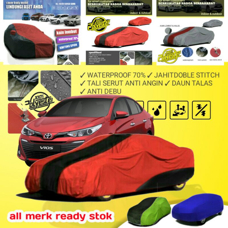 Jual Toyota Cover Sarung Penutup Body Mobil Vios Gen 1 Gen 2 Gen 3 2008 2013 2021 Waterproof 7013