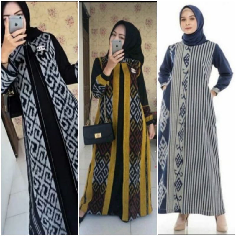 Jual gamis tenun ethnic jepara model terbaru baju tenun jepara Shopee Indonesia