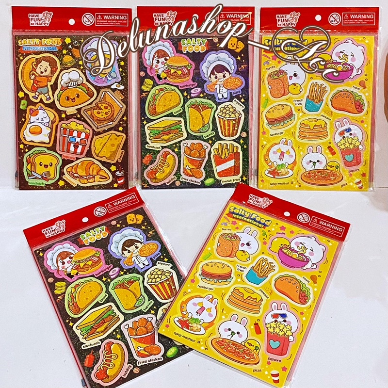 Jual Delunashop SALE sticker busa bling bling sticker jajanan indonesia ...