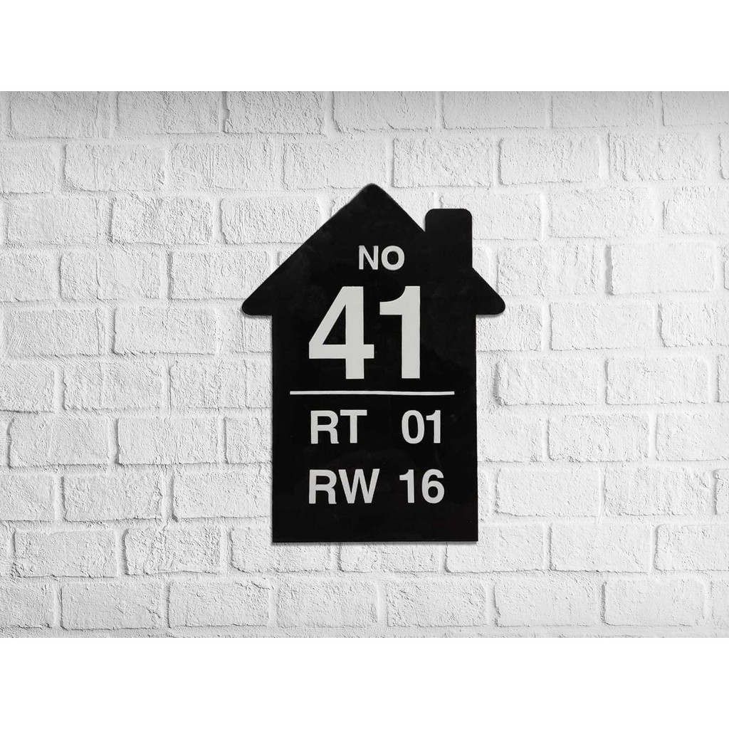 Jual Nomor Rumah & RT RW / Nomor Rumah Bentuk Rumah/ 12 x 20CM | Shopee ...