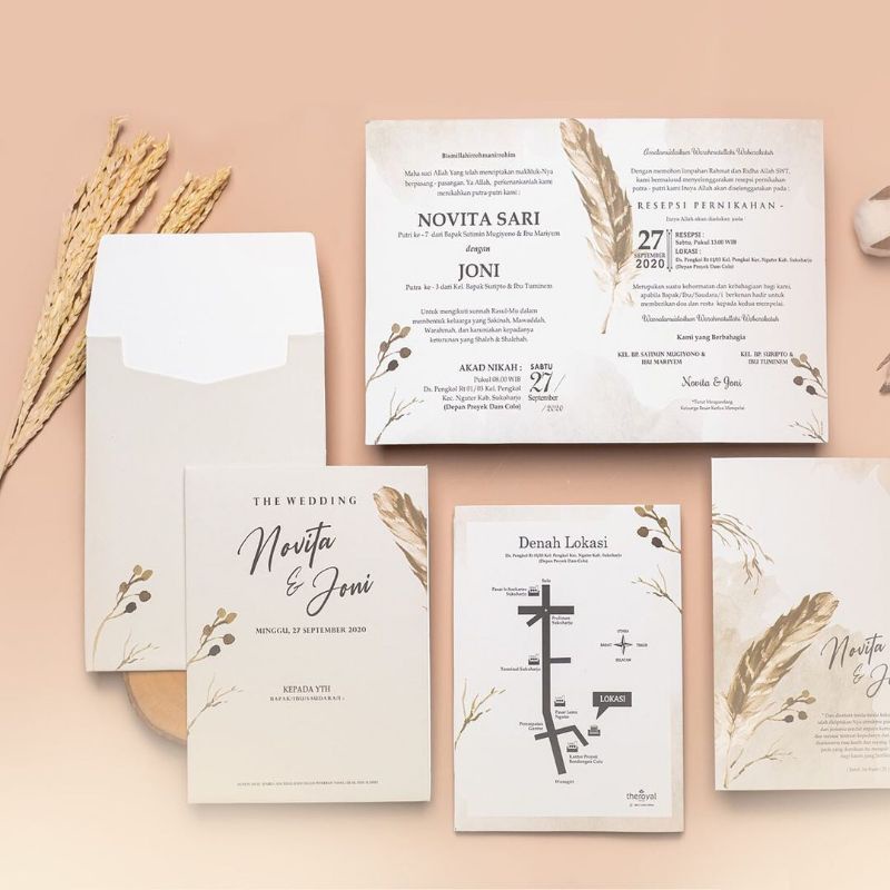 Jual Undangan pernikahan Wedding Amplop Rustic Tebal Murah Unik Simple ...