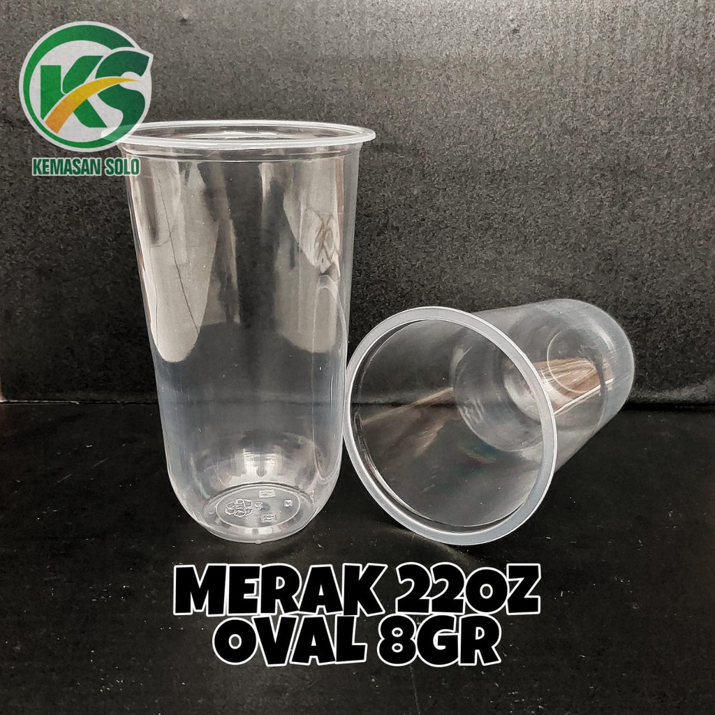 Jual Gelas Plastik Cup Oval Pp Merak 22 Oz 22oz 8 Gr Shopee Indonesia 9234