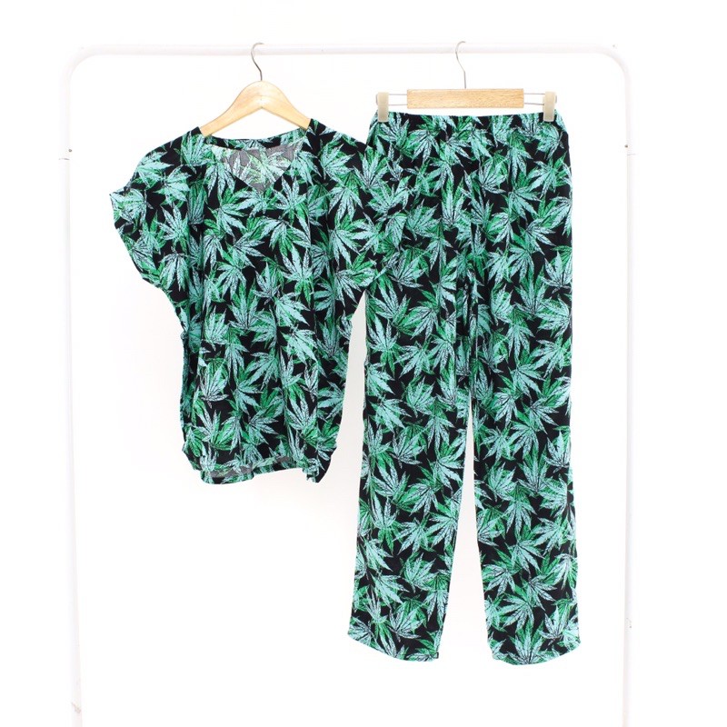 Jual One set leaf pajamas | Shopee Indonesia