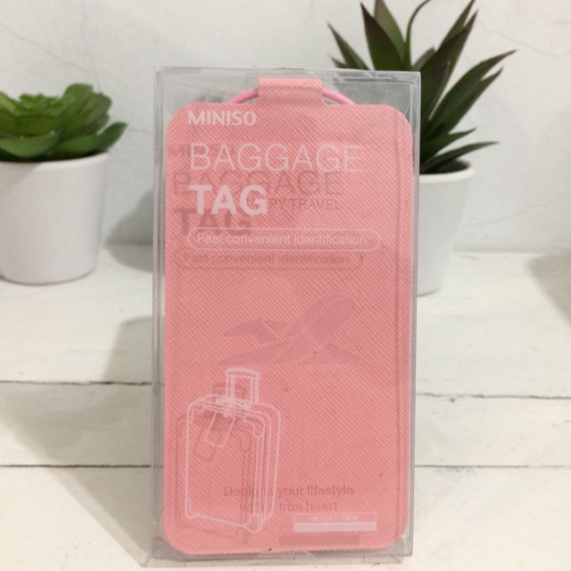 Jual Miniso Baggage Tag Pink ORIGINAL MINISO JAPAN Shopee Indonesia