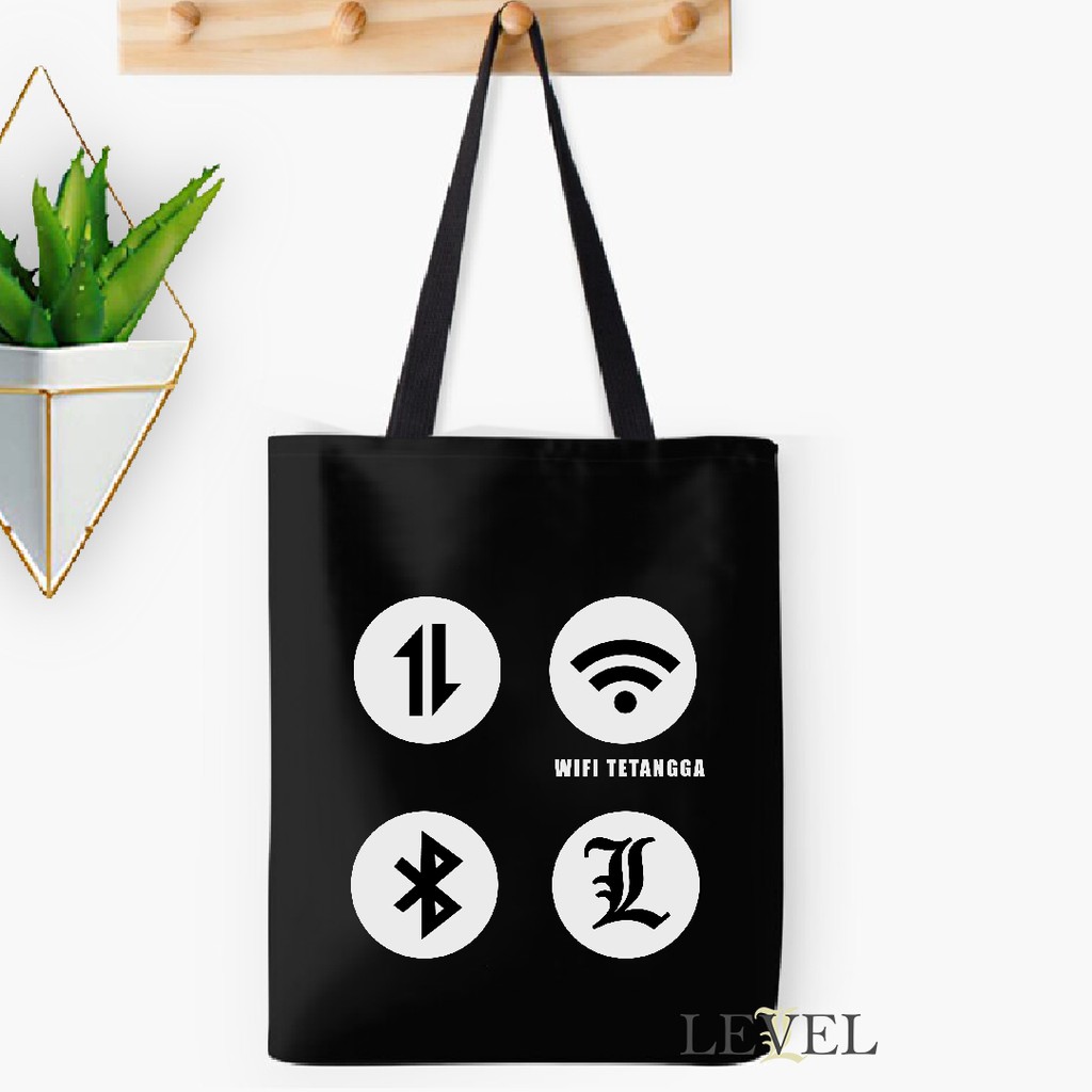 Jual HANDBAGKU TAS LEVEL TOTE BAG WIFI PRINTING FASHION WANITA BATAM
