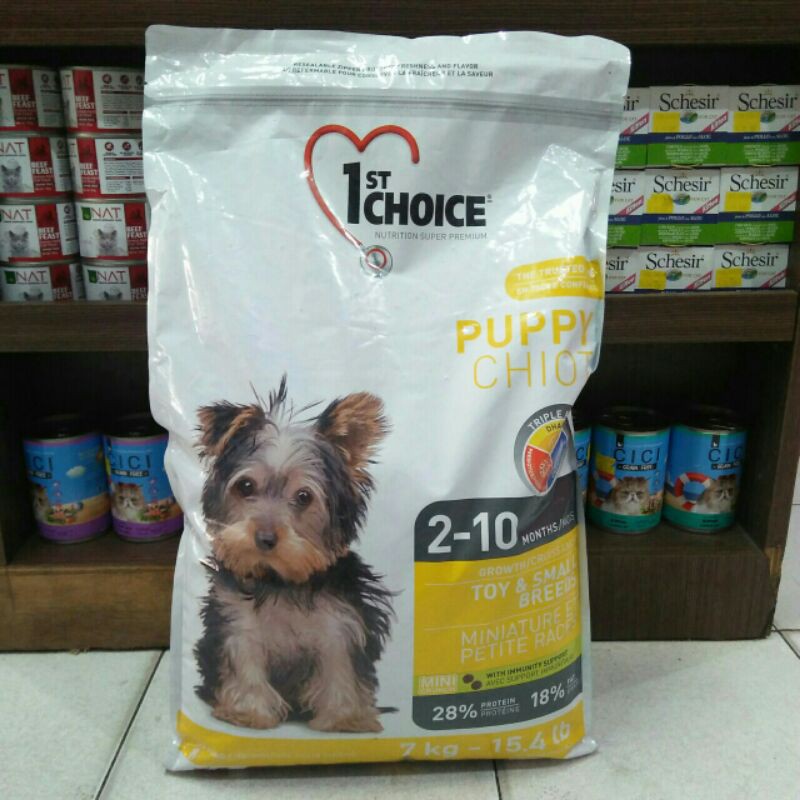 Jual 1st Choice Puppy Growth Toy & Small Breeds 7kg | Shopee Indonesia